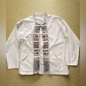 Thailand elephant boho hippie travel shirt-L